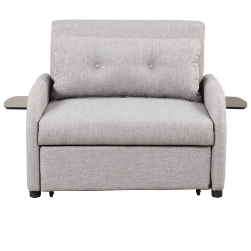 Versatile Pull Out Sofa Sleeper 3 In 1 With Wing Table & USB Charge, Compact Design