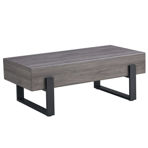 Rustic Coffee Table With Metal Legs