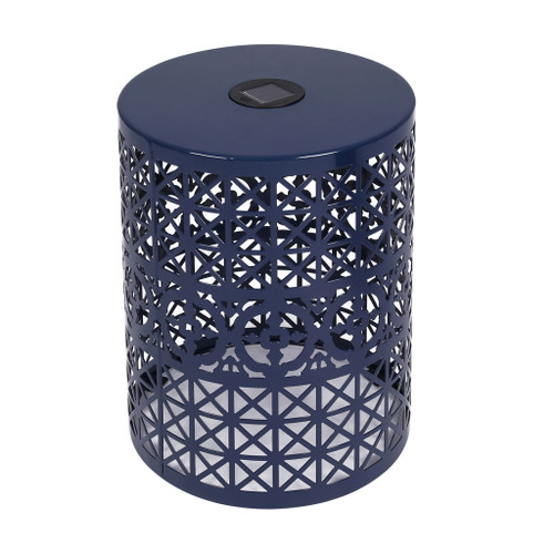 Modern Iron Solar Side Table With Built - In Light