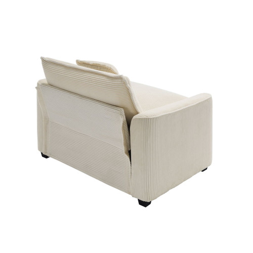 Elegant Corduroy Oversized Sectional Sofa Set With Deep Seats And Flexible Layout