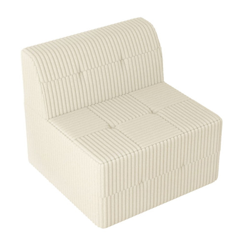 Modern Minimalist Corduroy Sleeper Sofa, Compressed Sectional Single Seat