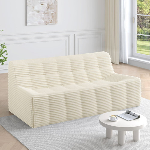 Modern Minimalist Corduroy 3 Seat Sofa