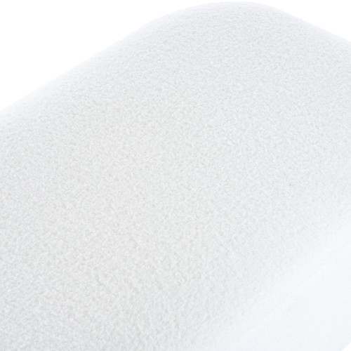 Modern Elegant Ottoman With Spacious Storage Function With Metal Feet - White / Black
