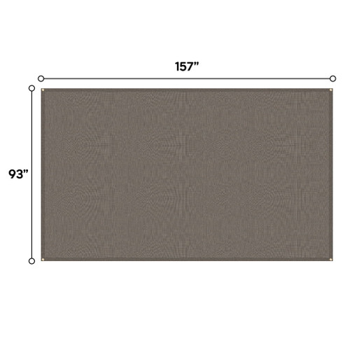 13' X 7.7' Outdoor Pergola Sun Shade Cover Cloth Patio Canopy Hdpe Permeable With Grommets - Brown