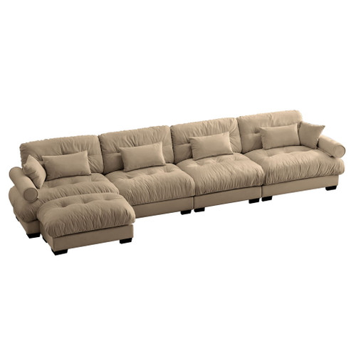 Super Comfort Oversized Modular Sectional Sofa With Movable Ottoman