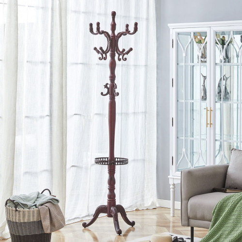 Multifunctional Coat And Hat Rack With Resin Stainless Steel Storage