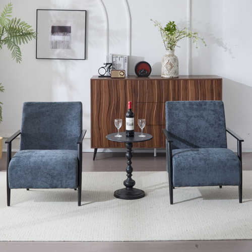 Modern Lounge Chair With Polyester Upholstery