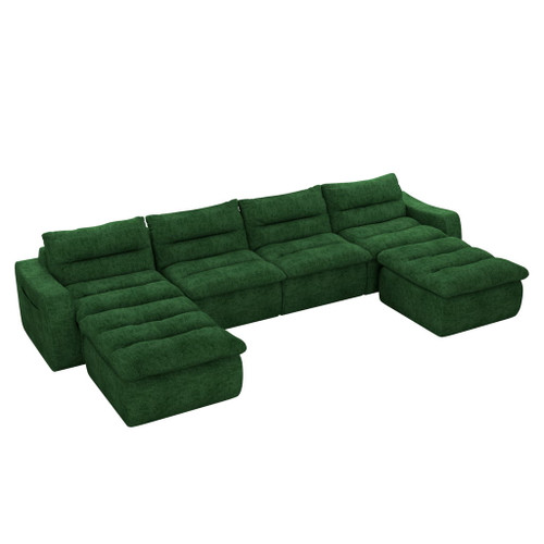 Modern L Shaped Modular Beanbag Sofa, Comfortable Lazy Style, Compression Sponge And Cloth