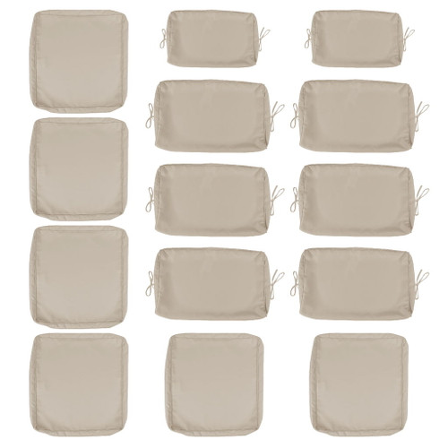 14 Pack Cushion Covers For 7 Piece Wicker Rattan Sectional Sofa