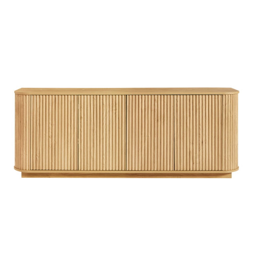 Contemporary Sideboard Storage Cabinet TV Stand With Wave Pattern