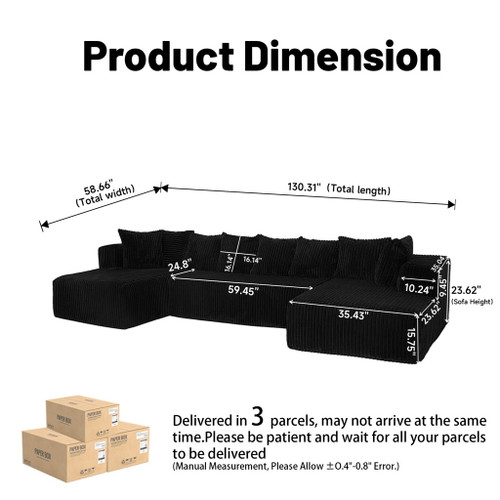 Modular U Shaped Sectional Sofa