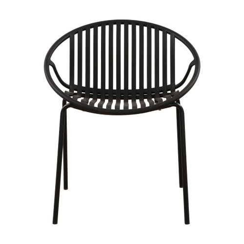 7 Piece Outdoor Modern Dining Set With Stackable Chairs