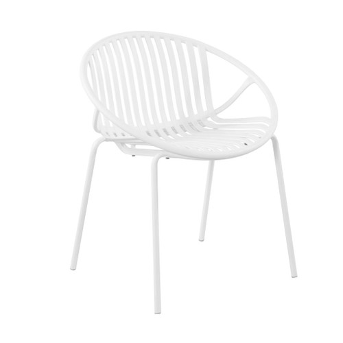 7 Piece Outdoor Modern Dining Set With Stackable Chairs
