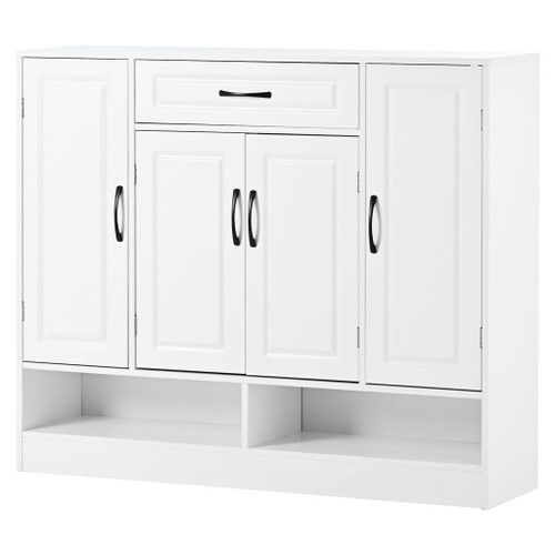 Sleek And Modern Shoe Cabinet With Adjustable Shelves, Space Saving Design