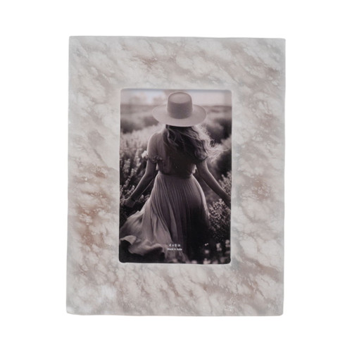 Alabaster Photo Frame - White
