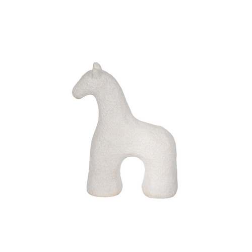 6" Textured Horse - White