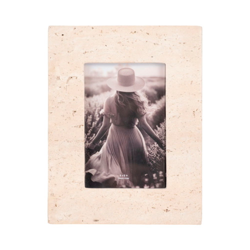 4" x 6" Travertine Photo Frame - Tan