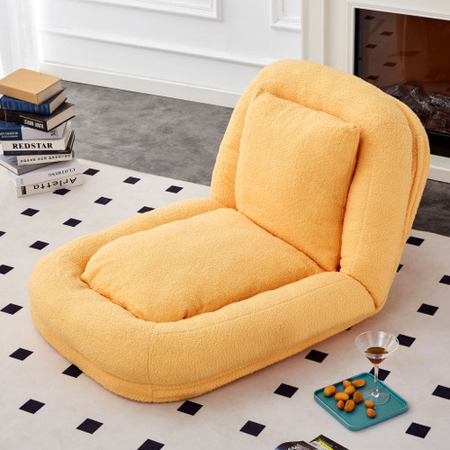 Contemporary Folding Sofa Chair With 5 Adjustable Positions For Gaming, Meditation, And Relaxation
