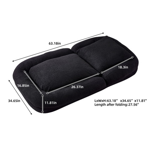 Contemporary Folding Sofa Chair With 5 Adjustable Positions For Gaming, Meditation, And Relaxation