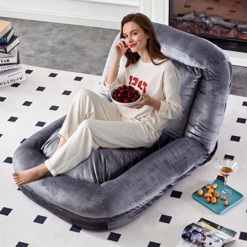 Contemporary Folding Sofa Chair With 5 Adjustable Positions For Gaming, Meditation, And Relaxation