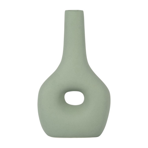 9" Open Cut-Out Nomad Vase - Dark Sage
