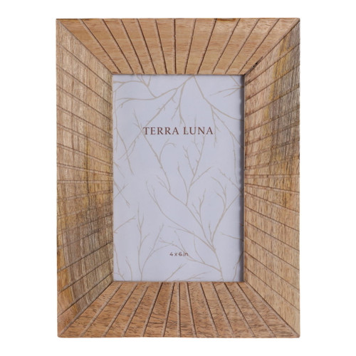 4" x 6" Wood Starburst Photo Frame - Natural