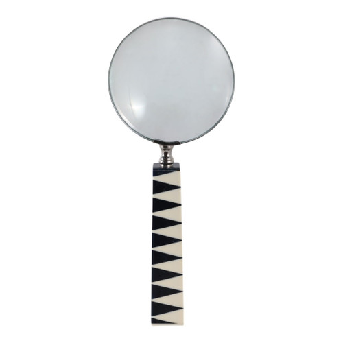 10" x 4 Sharp Lines Magnifying Glass - Blue / White
