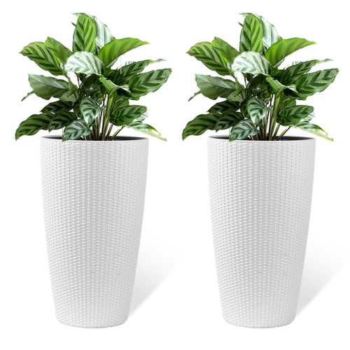 Tall Planters Set With Water Level Monitor And Auto Watering
