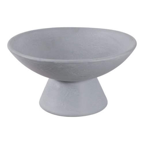 12" x 6" Terracotta Pedestal Bowl - Blue