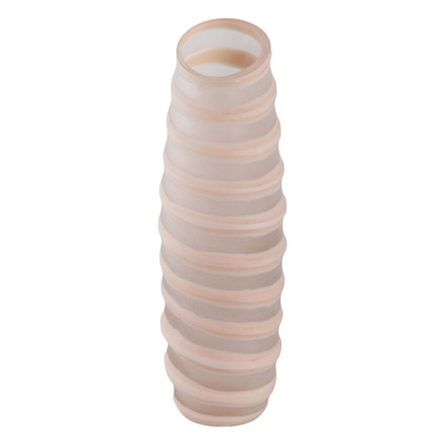 12" Westerly Small Carved Glass Vase (Set of 3) - Ivory