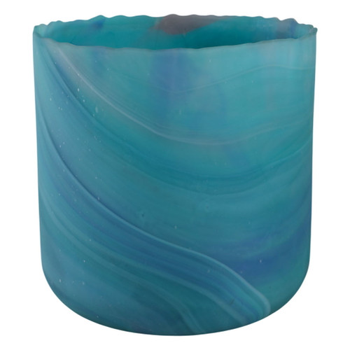 11" Kent Small Swirl Glass Vase - Blue