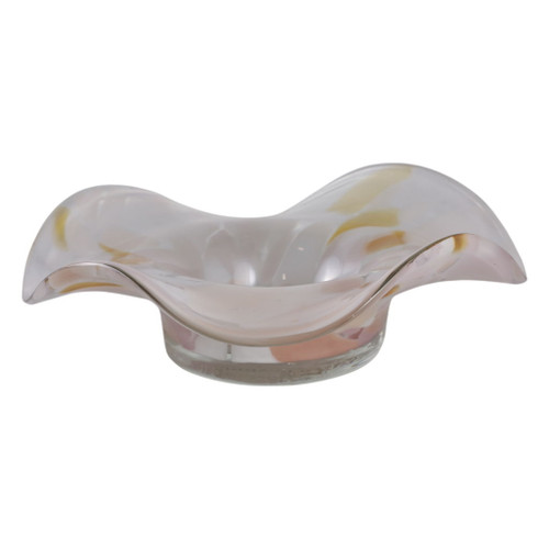9" Scinder Glass Bowl - Amber
