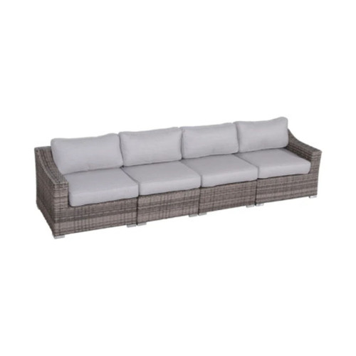 Contemporary Outdoor Rattan Wicker Sectional Seating Group With Cushions Contemporary Outdoor Rattan Wicker Sectional Seating Group With Cushions