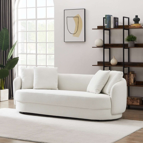 Dylan - Modern French Boucle Sofa - White
