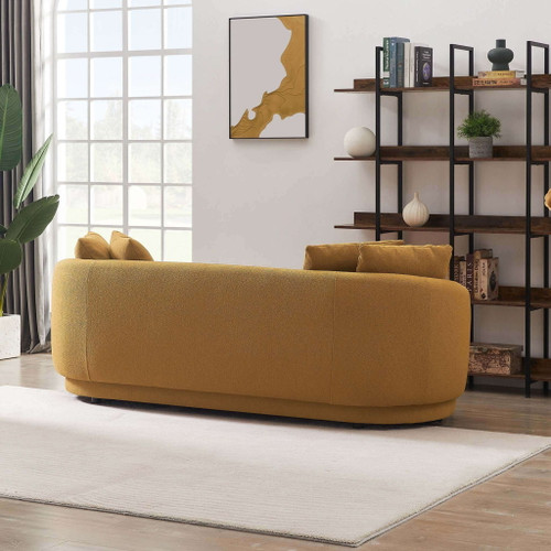 Dylan - Modern French Boucle Sofa - Dark Yellow