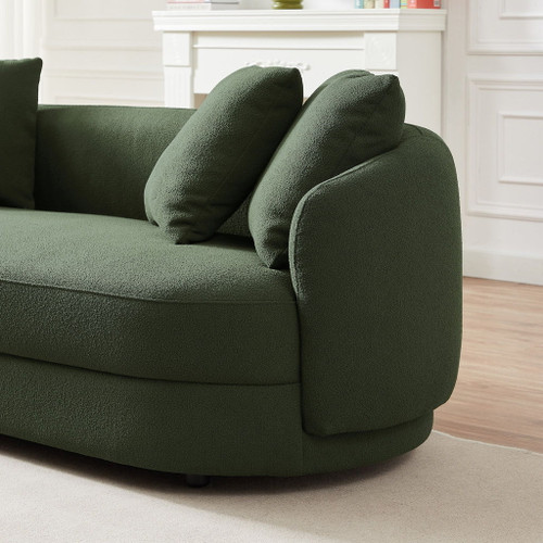 Dylan - Modern French Sofa - Brown / Dark Green