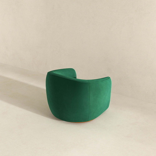 Elise - Mid-Century Modern Swivel Chair - Dark Green