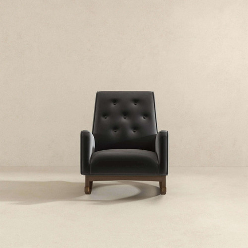 Demetrius - Rocking Chair - Dark Gray / Wood