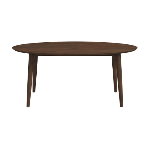 Ada - Mid-Century Modern Style Oval Dining Table - Brown