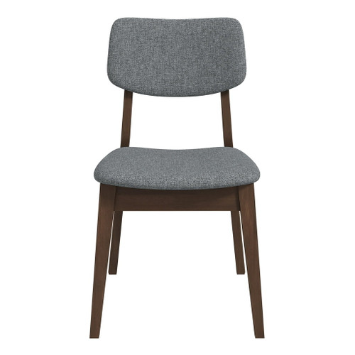 Carlos - Solid Back Side Chair (Set of 2) - Brown / Gray