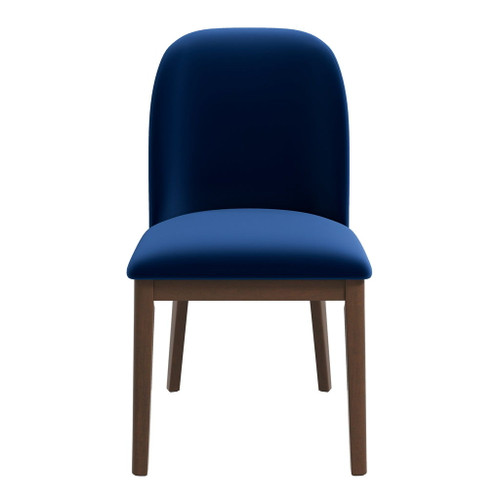 Kaitlyn - Dining Chair (Set of 2) - Brown / Navy Blue