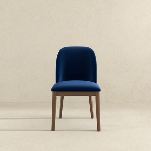 Kaitlyn - Dining Chair (Set of 2) - Brown / Navy Blue