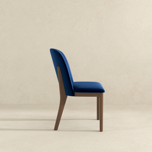 Kaitlyn - Dining Chair (Set of 2) - Brown / Navy Blue