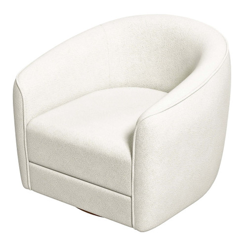 Elise - Mid-Century Modern Swivel Chair - White