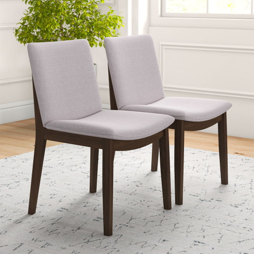 Laura - Mid-Century Modern Dining Chair (Set of 2) - Beige