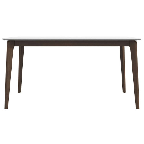 Lindsey - White Top Dining Table - Brown / White