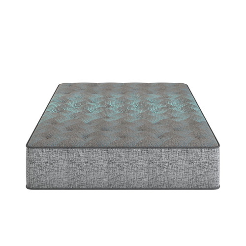Comfort Care - 13" King Size Hybrid Mattress, Plush Comfort - Gray / Blue