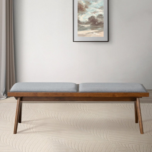 Keira - Bench - Brown / Light Gray