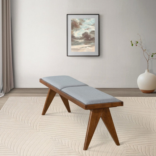 Keira - Bench - Brown / Light Gray