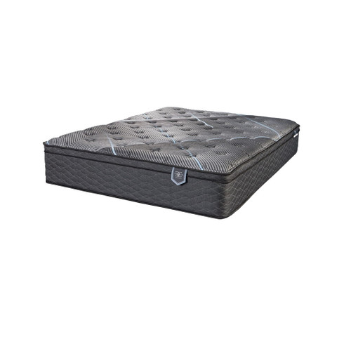 Comfort Care - Queen Size Hybrid Restful Nights Plush Mattress / 12 Piece Comfort Bedding Pack - Black / White